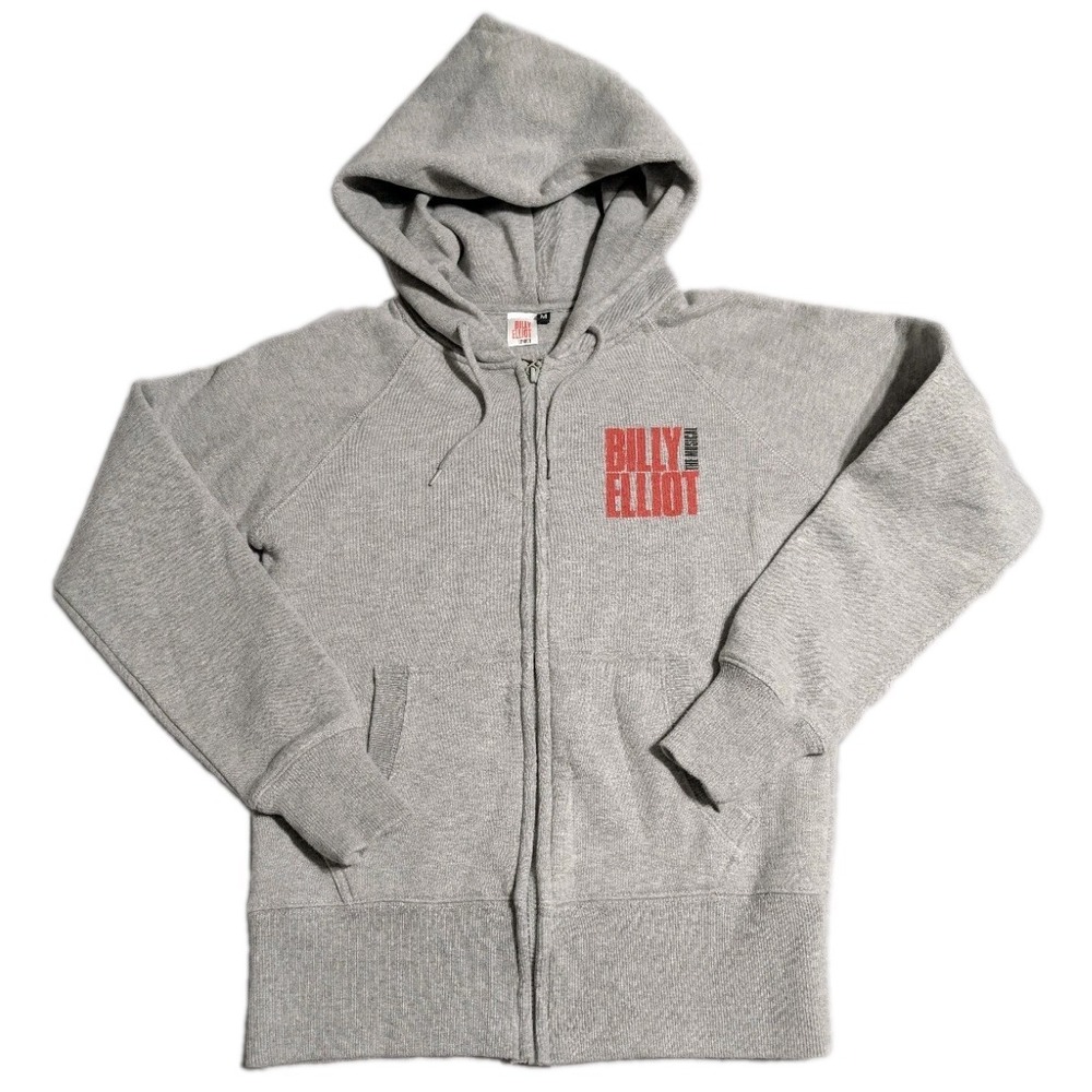 Billy Elliot The Musical London Zip Hoodie Womens‎ M Gray Graphic Fleece